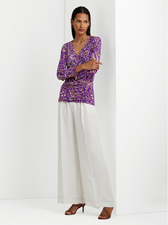 LAUREN RALPH LAUREN Lauren Ralph Lauren Μπλουζάκι 200925748001 Μωβ Slim Fit