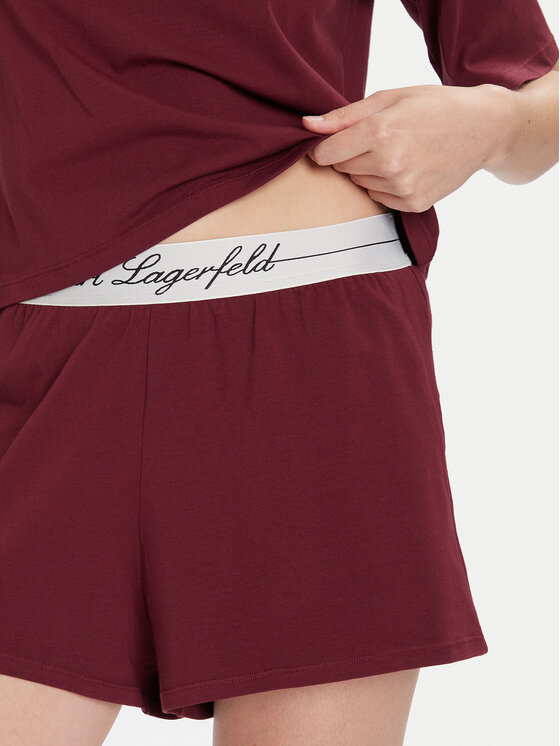 KARL LAGERFELD KARL LAGERFELD Piżama A4W45012 Bordowy Regular Fit