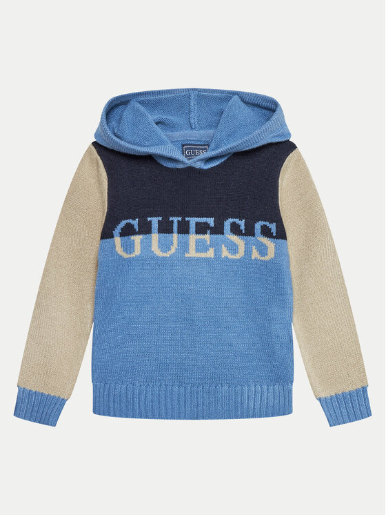 Guess Pulover N4BR01 Z32N0 Mornarsko Modra Regular Fit