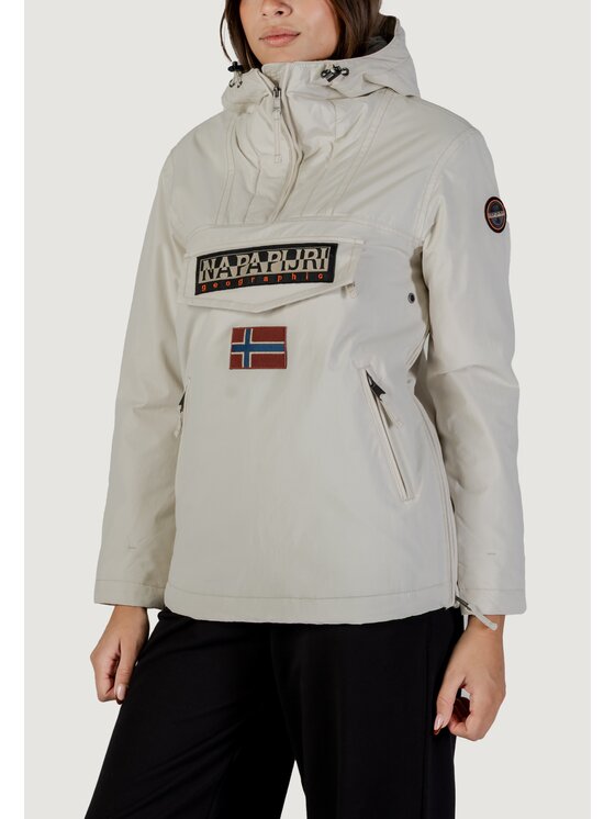 Napapijri Napapijri Μπουφάν δερμάτινο RAINFOREST W PKT 4 Μπεζ Egg Fit