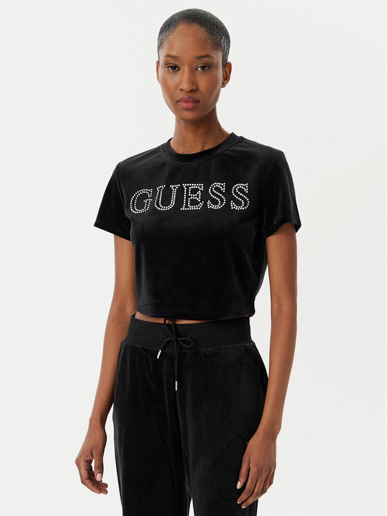 Guess Tricou V3BI01 K0232 Negru Regular Fit
