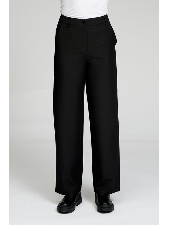 TeeShoppen TeeShoppen Spodnie garniturowe 'Basic Collection' Czarny Regular Fit