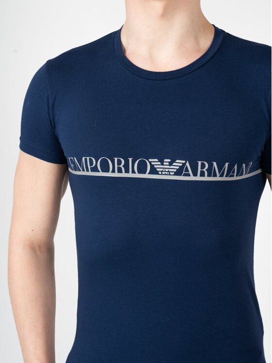 Emporio Armani Emporio Armani T-Shirt 1110353F729 Modrá Slim Fit