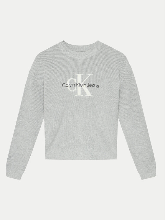 Calvin Klein Jeans Calvin Klein Jeans Megztinis IG0IG02647 Pilka Regular Fit