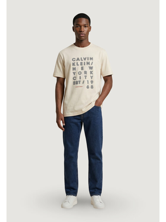 Calvin Klein Jeans Calvin Klein Jeans T-shirt LV04RF814G Beige Casual Fit