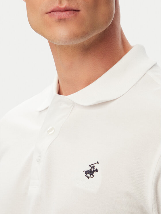 Beverly Hills Polo Club Beverly Hills Polo Club Polokošeľa P-SS26M-P424125 Biela Regular Fit