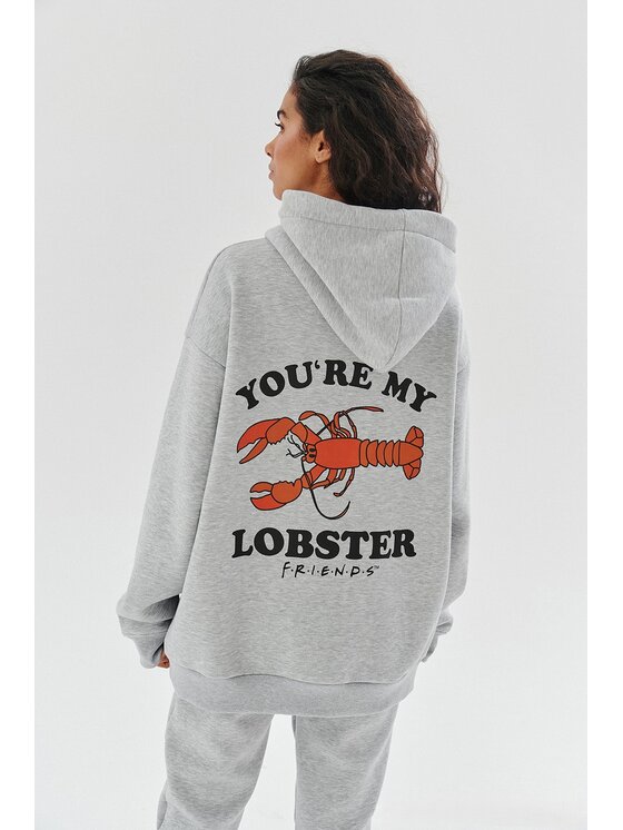 NAOKO NAOKO Mikina You're my Lobster Sivá Regular Fit
