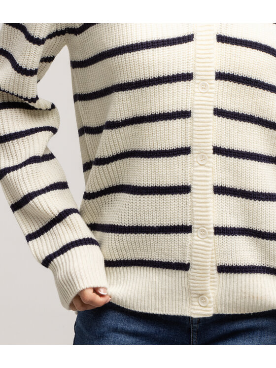 Lee Cooper Lee Cooper Kardigan JOANA 8515 Biały Regular Fit