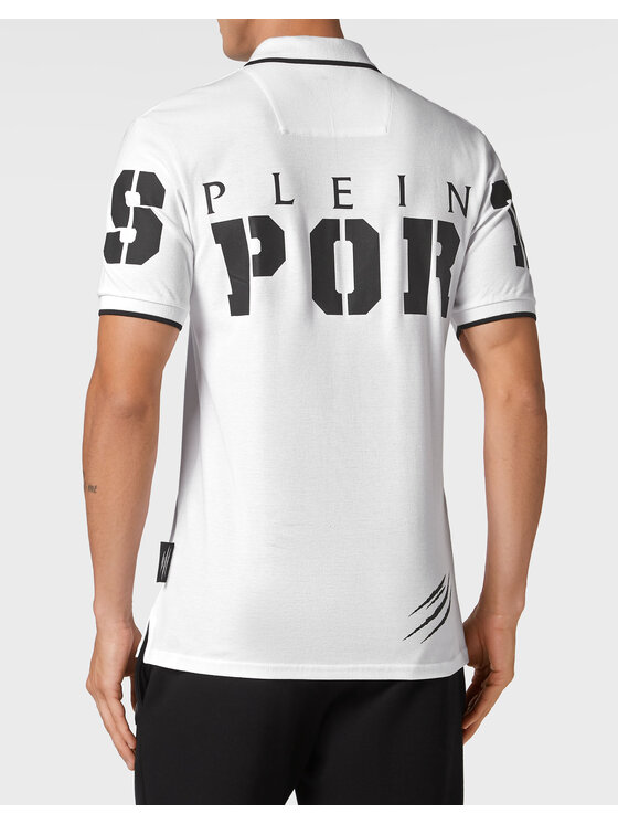 Plein Sport Plein Sport Polo 641 Biały Slim Fit