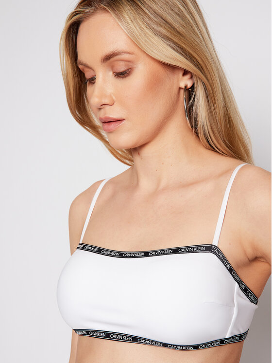 Calvin Klein Swimwear Calvin Klein Swimwear Bikini pezzo sopra Bandeau KW0KW01274 Bianco
