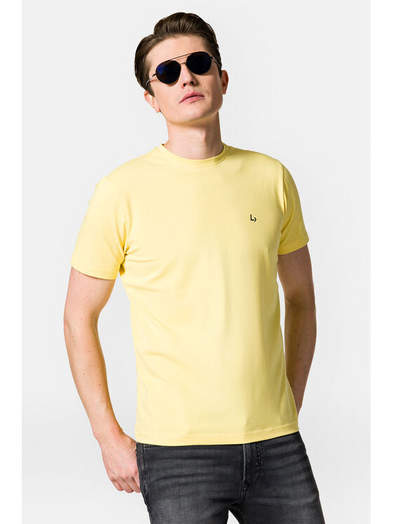 Lancerto Lancerto T-Shirt Linus TS073123000018 Żółty Regular Fit