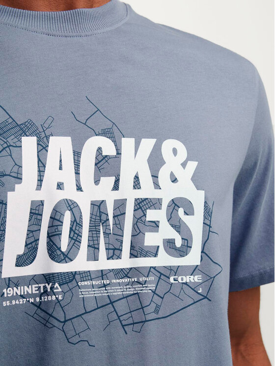Jack&Jones Jack&Jones Футболка Map 12257908 Голубий Regular Fit