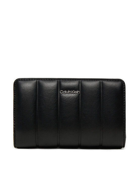 Calvin Klein Calvin Klein Portofel Mare de Damă Line Quilt Medium Bifold K60K612828 Negru