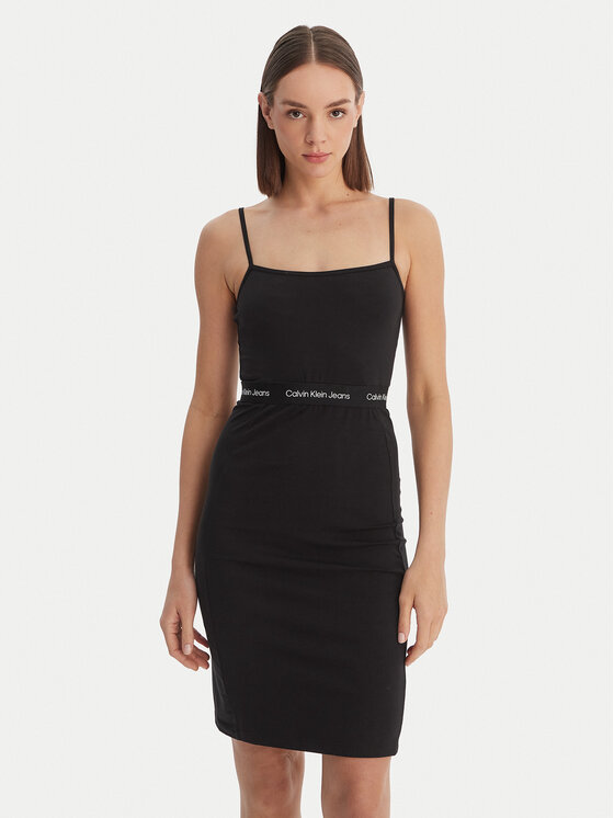 Calvin Klein Calvin Klein Rochie de zi LV047F289G Negru Slim Fit
