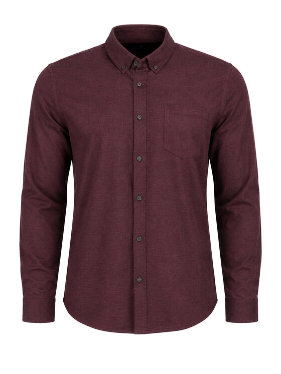 Volcano Volcano Koszula K-CEBU Czerwony Regular Fit