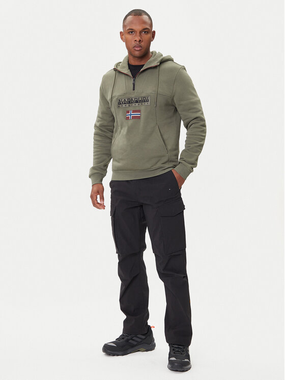 Napapijri Napapijri Bluza Burgee NP0A4I5E Zielony Regular Fit