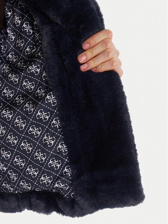Guess Guess Шуба W0BL0N WDCH0 Cиній Regular Fit