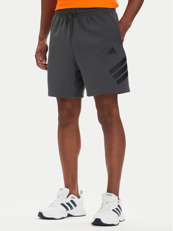 adidas Спортни шорти Future Icons 3-Stripes KD5241 Сив Regular Fit