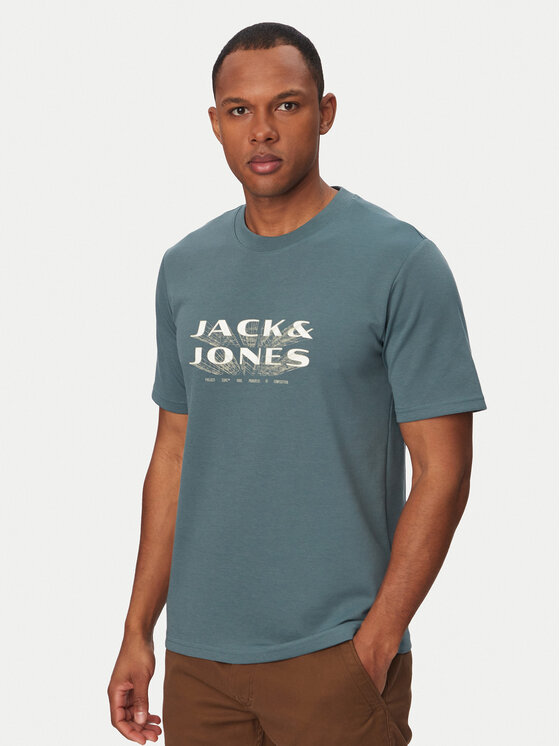 Jack & Jones Jack & Jones Marškinėliai Fusion 12289880 Žalia Regular Fit