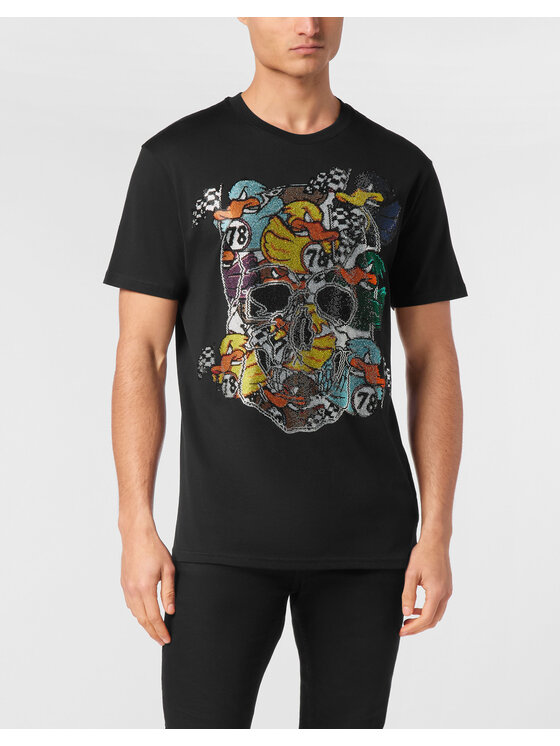 PHILIPP PLEIN PHILIPP PLEIN T-Shirt 23521 Czarny Regular Fit