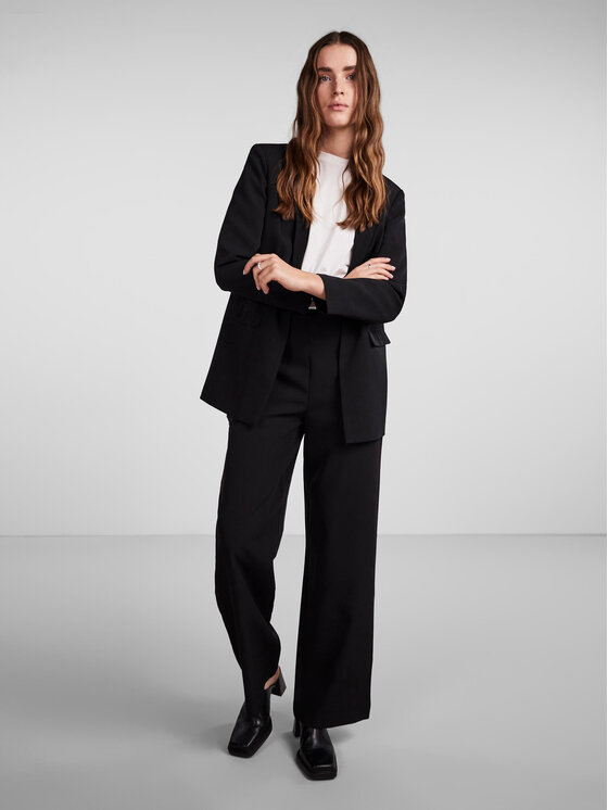 Pieces Pieces Spodnie materiałowe Bossy 17140744 Czarny Loose Fit