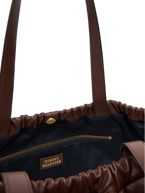 Tommy Hilfiger Tommy Hilfiger Táska Soft Leather Tote AW0AW18308 Bordó