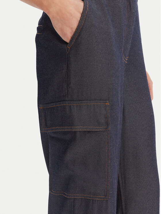 Guess Guess Pantaloni din material W6RB65 WL842 Bleumarin Regular Fit