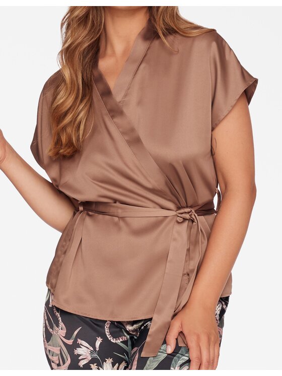 Esotiq Esotiq Piżama 40190-82X Brązowy Regular Fit