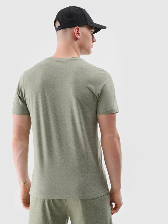4F 4F Koszulka techniczna BASIC+ Khaki Regular Fit