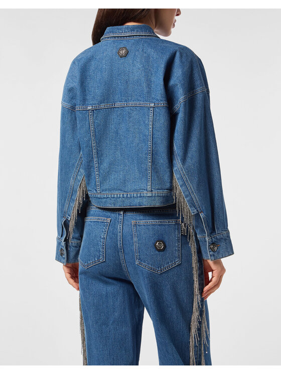 PHILIPP PLEIN PHILIPP PLEIN Kurtka jeansowa 27185 Szary