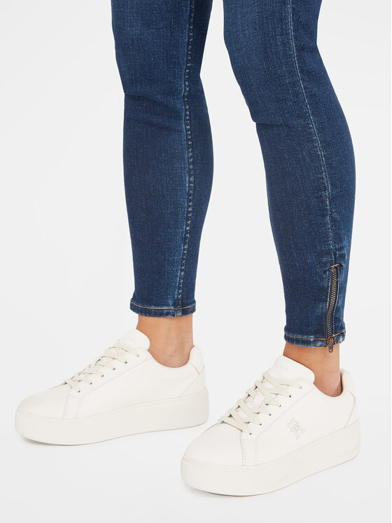 Tommy Hilfiger Tommy Hilfiger Αθλητικά Platform Court Sneaker Nubuck FW0FW07912 Εκρού