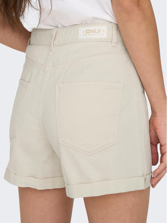 ONLY ONLY Джинсові шорти 15230571 Бежевий Regular Fit