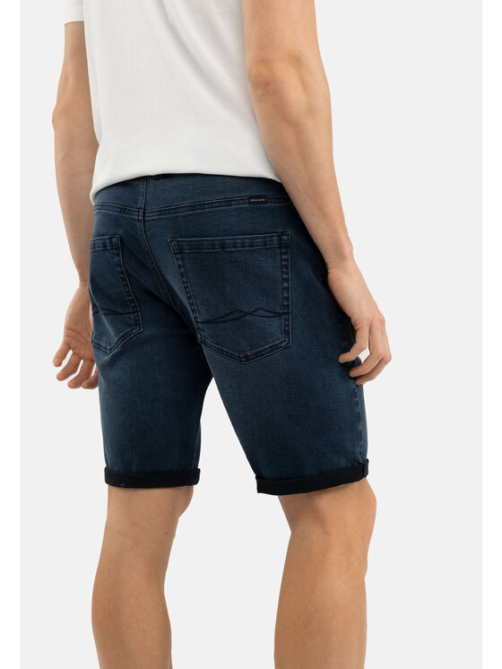 Volcano Volcano Szorty jeansowe E-MEAR Granatowy Regular Fit