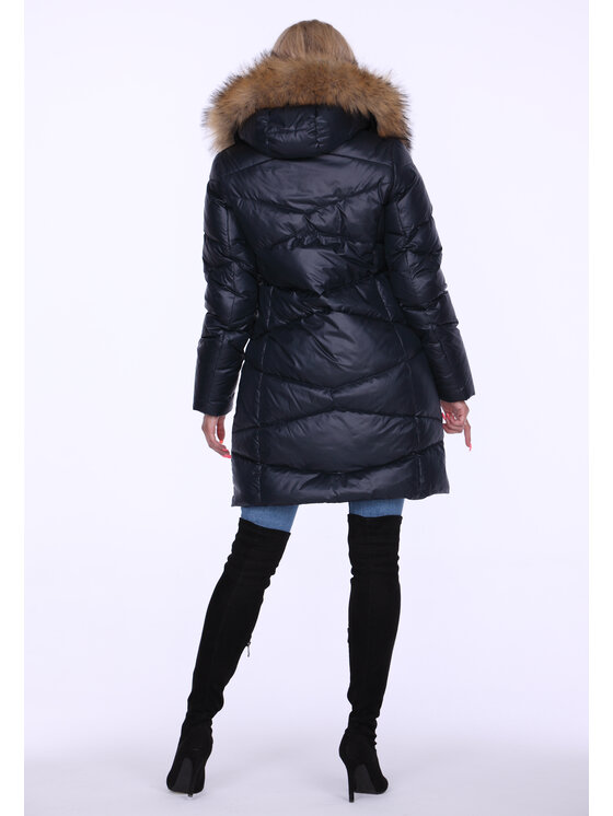 Perso Perso Kurtka damska BLH220038FXF Granatowy Regular Fit