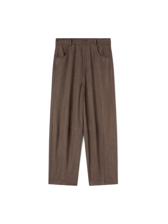 Motivi Motivi Spodnie materiałowe P09KQ005066N032 Brązowy Over Fit