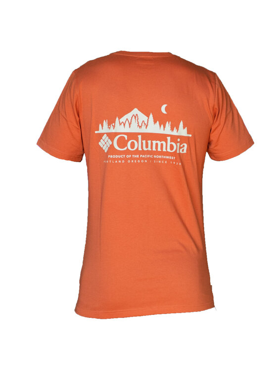 Columbia Columbia T-Shirt Columbia Rapid Ridge Back Graphic Tee II Pomarańczowy Regular Fit