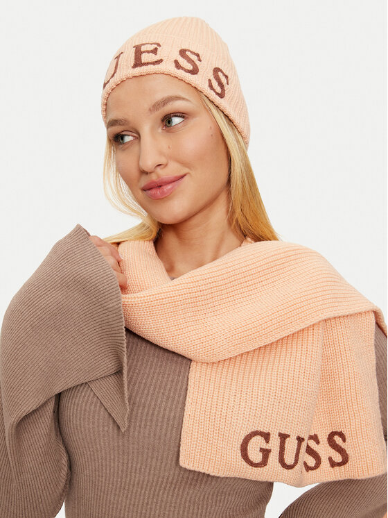 Guess Guess Set Fular și Căciulă GFBOXW P4402 Roz