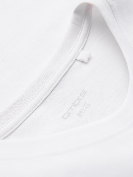 Ombre Ombre T-Shirt OM-TSPT-0269 Biały Regular Fit