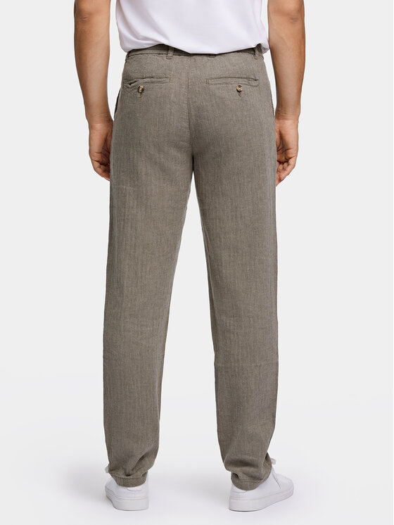 Lindbergh Lindbergh Spodnie materiałowe 30-003020 Zielony Relaxed Fit