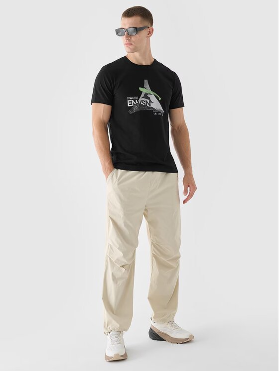 4F 4F T-shirt 4FRAW24TTSHM2301-20S Nero Regular Fit