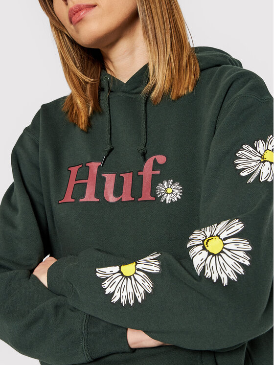 HUF HUF Bluza In Bloom WPF0007 Zielony Relaxed Fit