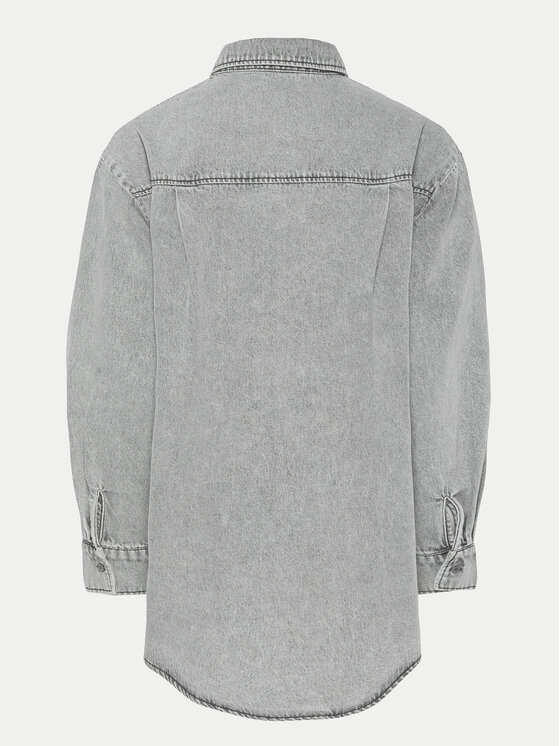 Pieces Pieces Jeans srajca 17150991 Siva Oversize
