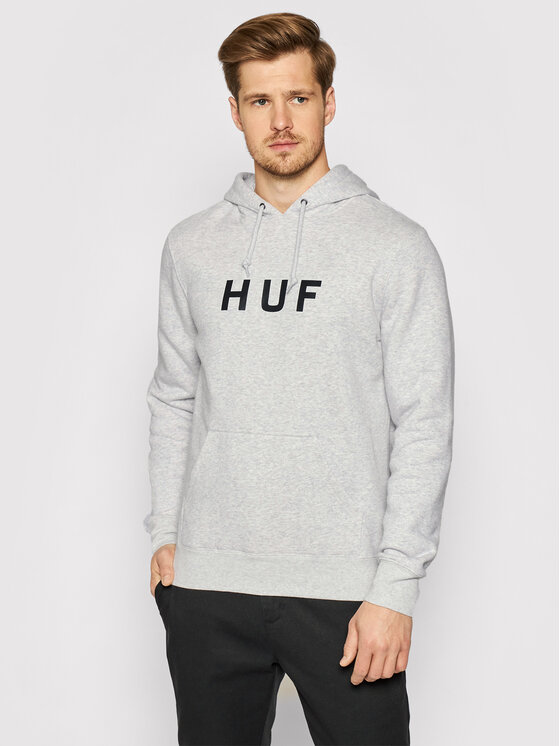 HUF Džemperis Essentials Og Logo PF00099 Pilka Regular Fit