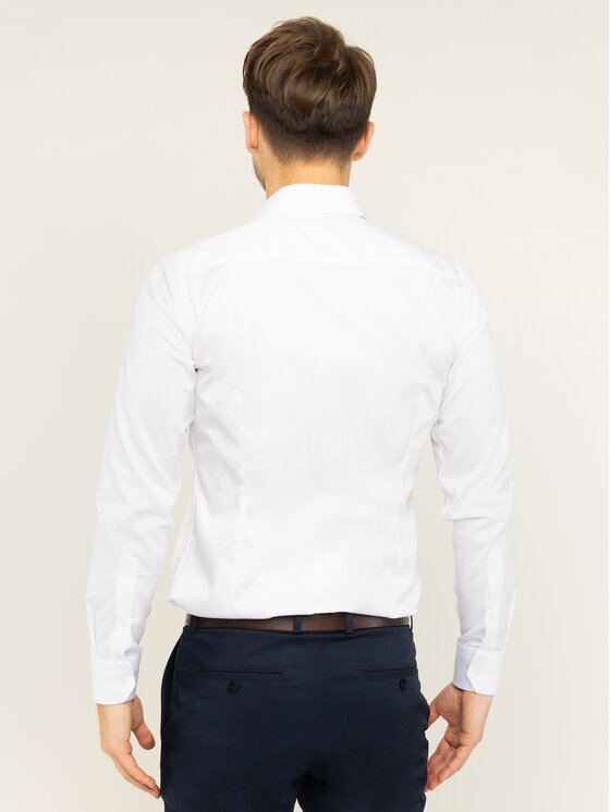 Eton Eton Риза 100000544 Бял Slim Fit