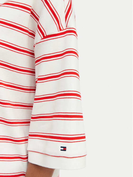 Tommy Hilfiger Tommy Hilfiger Polo särk WW0WW50026 Valge Oversize