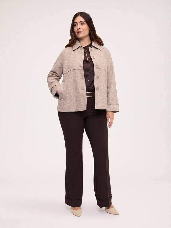 Fiorella Rubino Fiorella Rubino Płaszcz zimowy 8034T000382N002 Kremowy Regular Fit