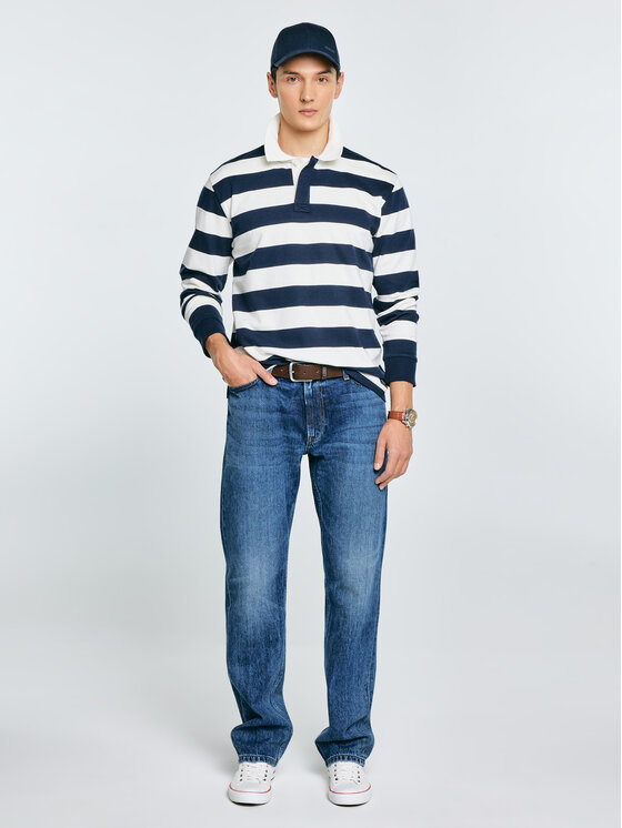 BIG STAR BIG STAR Sweter MIKER Biały Basic Fit