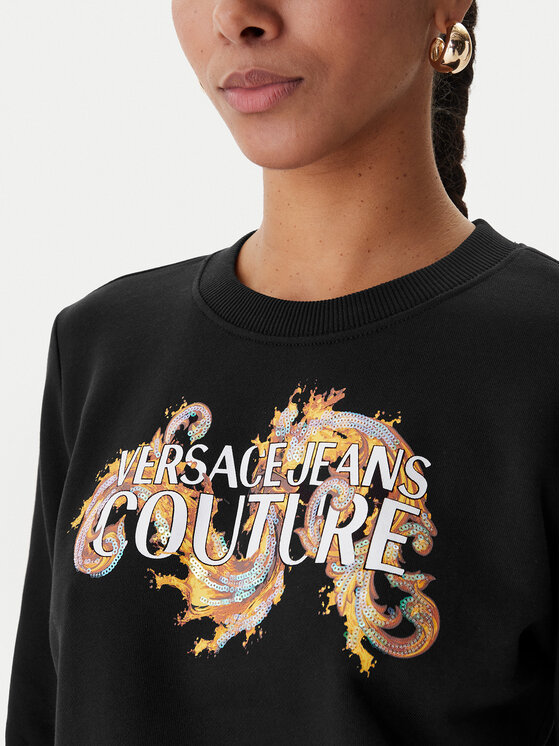 Versace Jeans Couture Versace Jeans Couture Džemperis 80HAIE02 CF00E Juoda Regular Fit