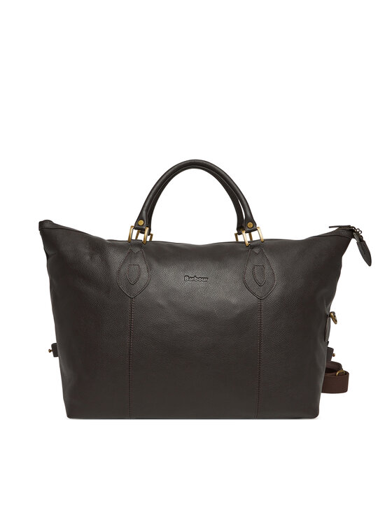 Barbour Taška Leather Medium Travel Explorer UBA0008BR91 Hnedá