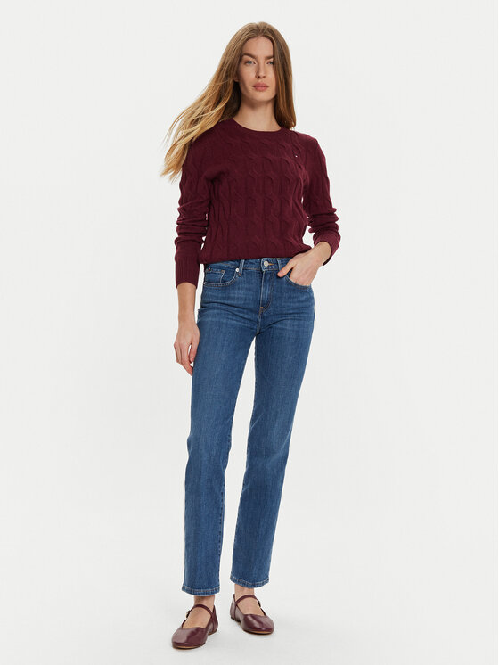 Tommy Hilfiger Tommy Hilfiger Jeans hlače WW0WW45009 Modra Bootcut Fit